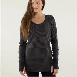 Lululemon Open Your Heart, Reversible Striped Thermal Long Sleeve